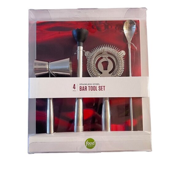 4 Piece Bar Tool Set Stainless Steel Set New With Tags Party time! NWT - Picture 3 of 6